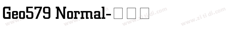 Geo579 Normal字体转换